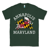 Sports Green Annapolis Maryland Crab State Flag Home Travel Vintage Classic Tee - longCreatives