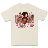 Bone Afro Messy Bun Mom Life Premium Tee - texasbilliewilder