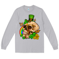 Moon Dust St. Patrick's boho skull Long Sleeve Tee - OliviaCreatesArt