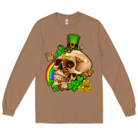 Toasted Coconut St. Patrick's boho skull Long Sleeve Tee - OliviaCreatesArt