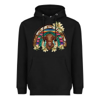Black scottish calf rainbow Heavyweight Hoodie - BarkalooDesign