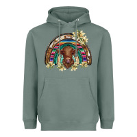 Sage scottish calf rainbow Heavyweight Hoodie - BarkalooDesign