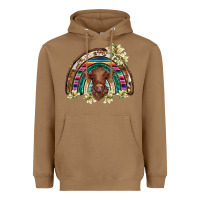 Toasted Coconut scottish calf rainbow Heavyweight Hoodie - BarkalooDesign