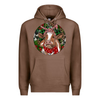 Chestnut Brown Cow Christmas Premium Hoodie - RanaPortraitStore
