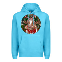 Ocean Blue Brown Cow Christmas Premium Hoodie - RanaPortraitStore