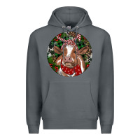 Rock Brown Cow Christmas Premium Hoodie - RanaPortraitStore