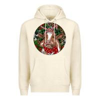 Sandshell Brown Cow Christmas Premium Hoodie - RanaPortraitStore