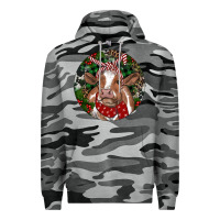 Slate Camo Brown Cow Christmas Premium Hoodie - RanaPortraitStore