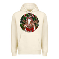 Tofu Brown Cow Christmas Premium Hoodie - RanaPortraitStore