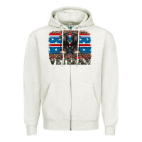 Oatmeal Heather armed forces day veteran Zipper Hoodie - Artiststas