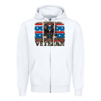 White armed forces day veteran Zipper Hoodie - Artiststas