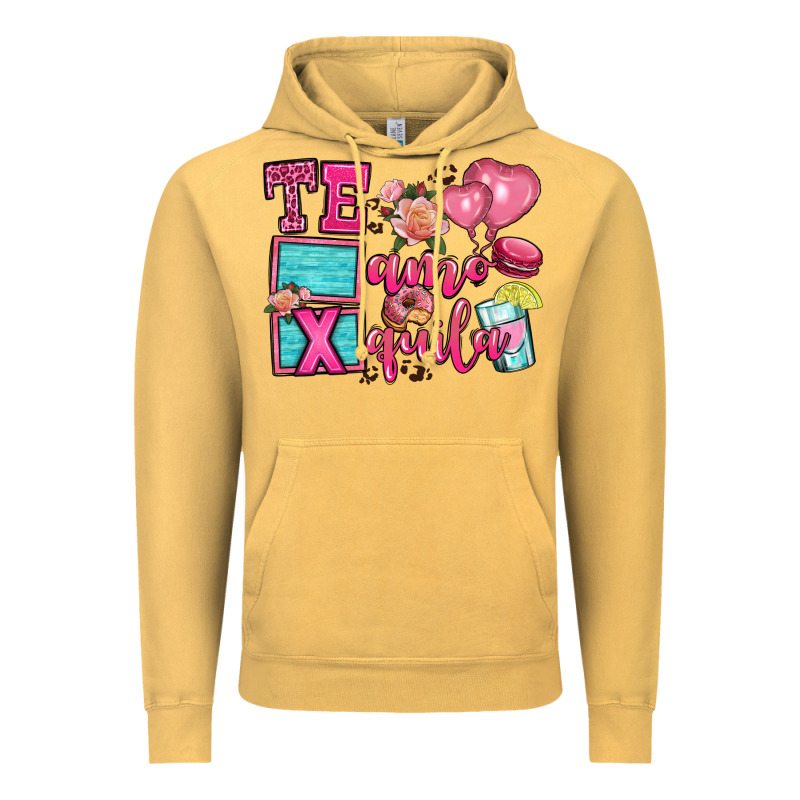 Te Amo Te Quila Vintage Hoodie by OliviaCreatesArt | Teevron