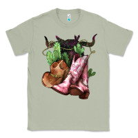 Matcha Cowgirl boots hat horns cactus Classic Tee - HowdyJamesFarm