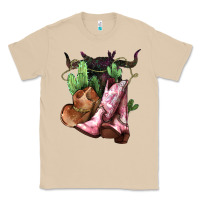 Mushroom Cowgirl boots hat horns cactus Classic Tee - HowdyJamesFarm