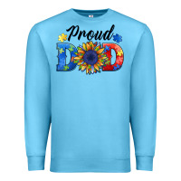 Ocean Blue proud dad autism Premium Sweatshirt - BarkalooDesign