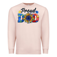 Pale Pink proud dad autism Premium Sweatshirt - BarkalooDesign