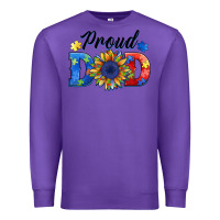 Purple proud dad autism Premium Sweatshirt - BarkalooDesign