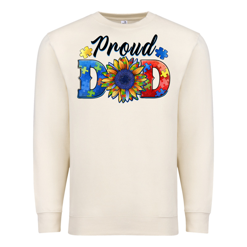 Proud Dad Autism Premium Sweatshirt by BarkalooDesign | Teevron