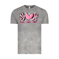 Cloud Rock peace love cure breast cancer Vintage Tee - CowGirlArtShop