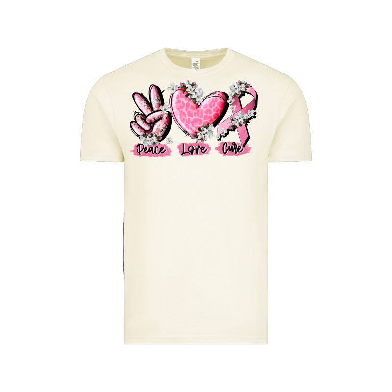 Peace Love Cure Breast Cancer Vintage Tee by CowGirlArtShop | Teevron