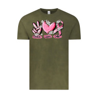 Vintage Olive peace love cure breast cancer Vintage Tee - CowGirlArtShop