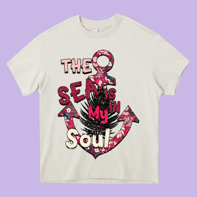 Summer Decor The Sea Is In My Soul Heavy Core Tee Designed By Bettercallsaul