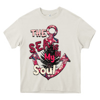 Cream Summer decor The sea is in my Soul Heavy Core Tee - Bettercallsaul