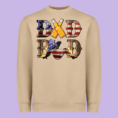 American Dad Bod Heavyweight Sweatshirt Designed By Lillyallendesigns