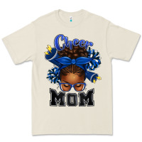 Cheer Mom Afro Messy Bun Premium Tee | Teevron