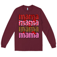 Burgundy valentines day mama olivia Long Sleeve Tee - OliviaCreatesArt