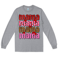 Heather Grey valentines day mama olivia Long Sleeve Tee - OliviaCreatesArt