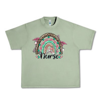 Oil Green nurse rainbow Urban Heavy Tee - CowGirlArtShop