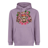 Lavender pink floral baby goat rainbow Heavyweight Hoodie - BarkalooDesign