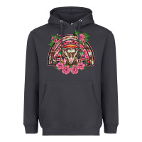 Smoke pink floral baby goat rainbow Heavyweight Hoodie - BarkalooDesign