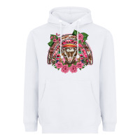 White pink floral baby goat rainbow Heavyweight Hoodie - BarkalooDesign