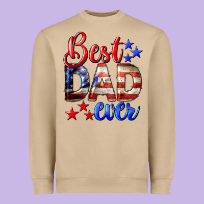 Best Dad Ever Heavyweight Sweatshirt Designed By Lillyallendesigns