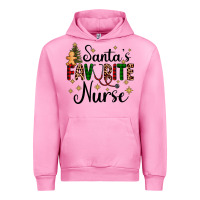 Fuchsia Pink santa's favorite nurse Urban Hoodie - AdoDesignShop