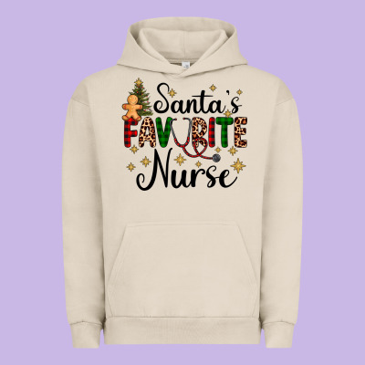 Santa's Favorite Nurse Urban Hoodie Designed By Adodesignshop