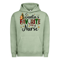 Pigment Oil Green santa's favorite nurse Urban Hoodie - AdoDesignShop