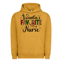 Pigment Peanut Butter santa's favorite nurse Urban Hoodie - AdoDesignShop
