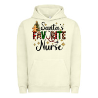 Pigment Pistachio santa's favorite nurse Urban Hoodie - AdoDesignShop