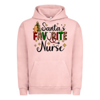 Pigment Salmon santa's favorite nurse Urban Hoodie - AdoDesignShop