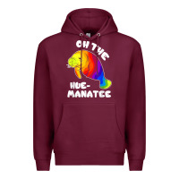 Burgundy oh the hue manatee funny manatee shirts manatee gifts t shirt Premium Hoodie - longCreatives