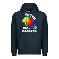 Navy oh the hue manatee funny manatee shirts manatee gifts t shirt Premium Hoodie - longCreatives