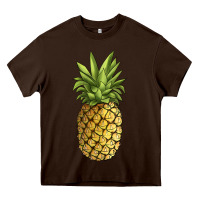 Chocolate Brown pineapple Heavy Core Tee - JahusDesignShop