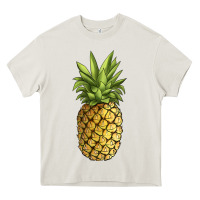 Cream pineapple Heavy Core Tee - JahusDesignShop