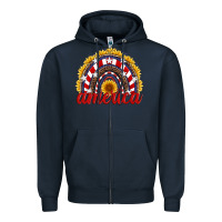 Navy america sunflower rainbow Zipper Hoodie - Artiststas