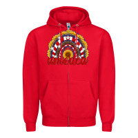 Red america sunflower rainbow Zipper Hoodie - Artiststas