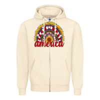 Sandshell america sunflower rainbow Zipper Hoodie - Artiststas