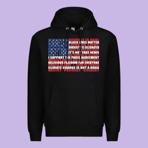 Political Protest American Flag   Stand United T Shirt Premium Hoodie Designed By Longcreatives